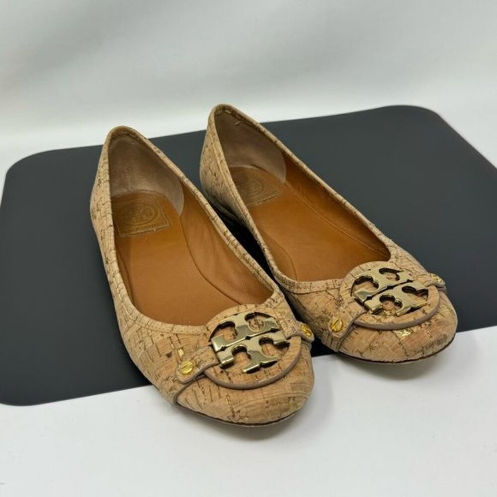 Tory Burch Reva Flats cork and leather soles